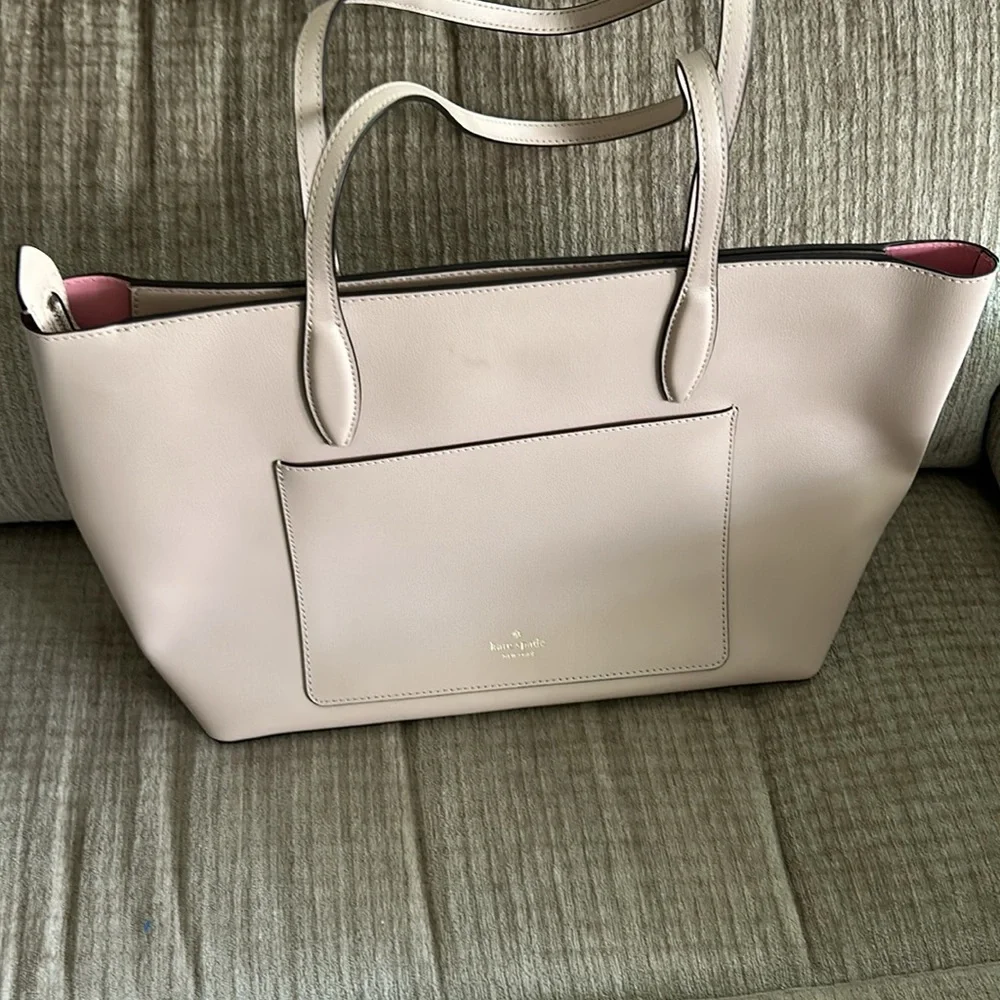 Kate Spade, New York Adele large tote Brixton Baker 10 1/2 x 14 x5 pinkish beige